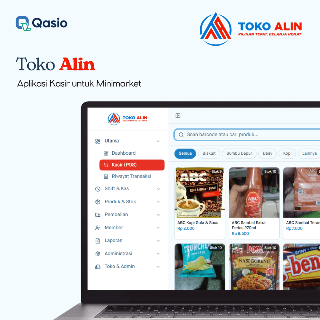 Portofolio Qasio — Toko Alin, Retail di Pekalongan