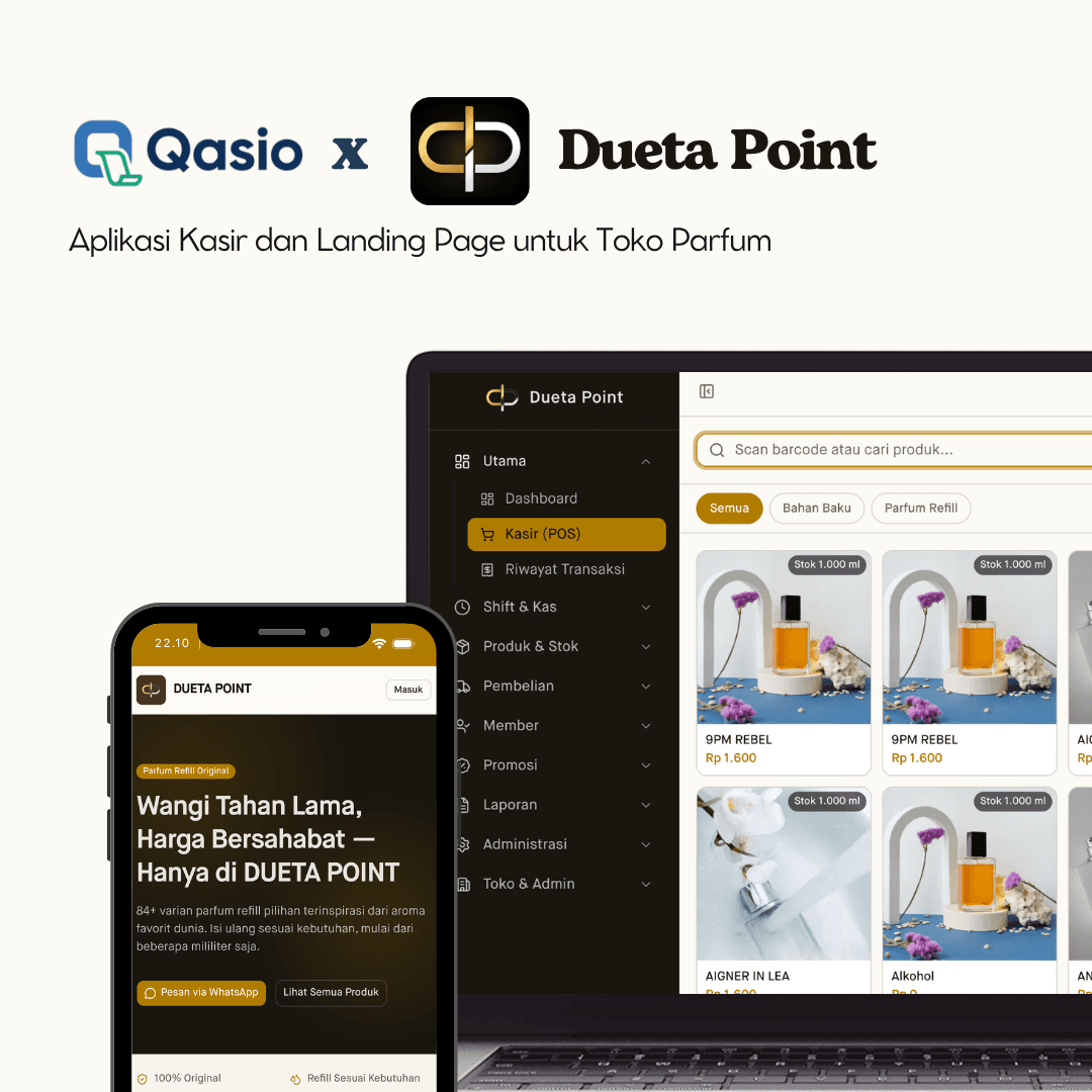 Portofolio Qasio — Dueta Point, Parfum di Pekalongan